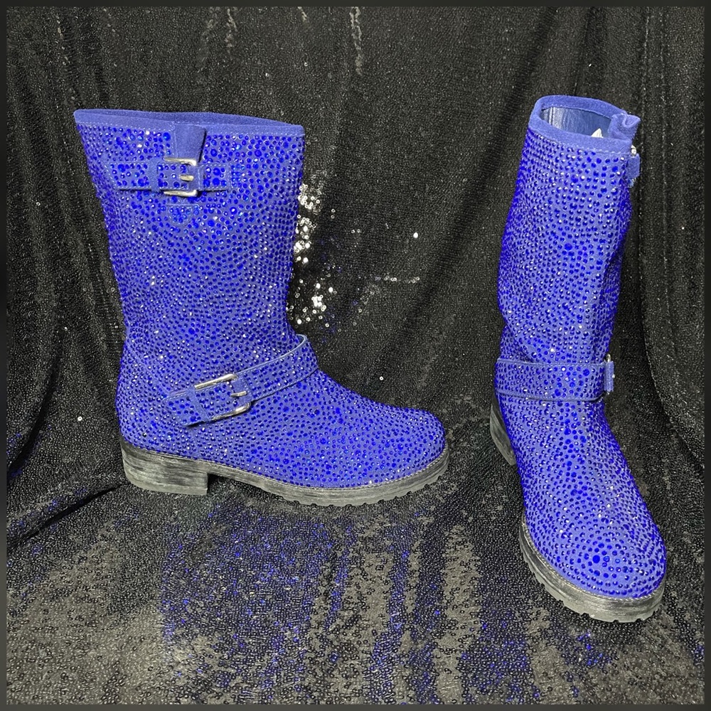 ZiGiny Angel Blue Swarovski Crystal Boots